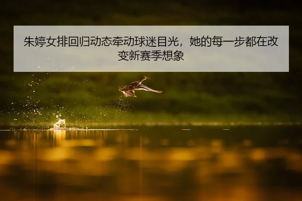 朱婷女排回归动态牵动球迷目光，她的每一步都在改变新赛季想象